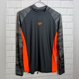 Speedo Men's Rash Guard swimwear/size L(tag180/100)